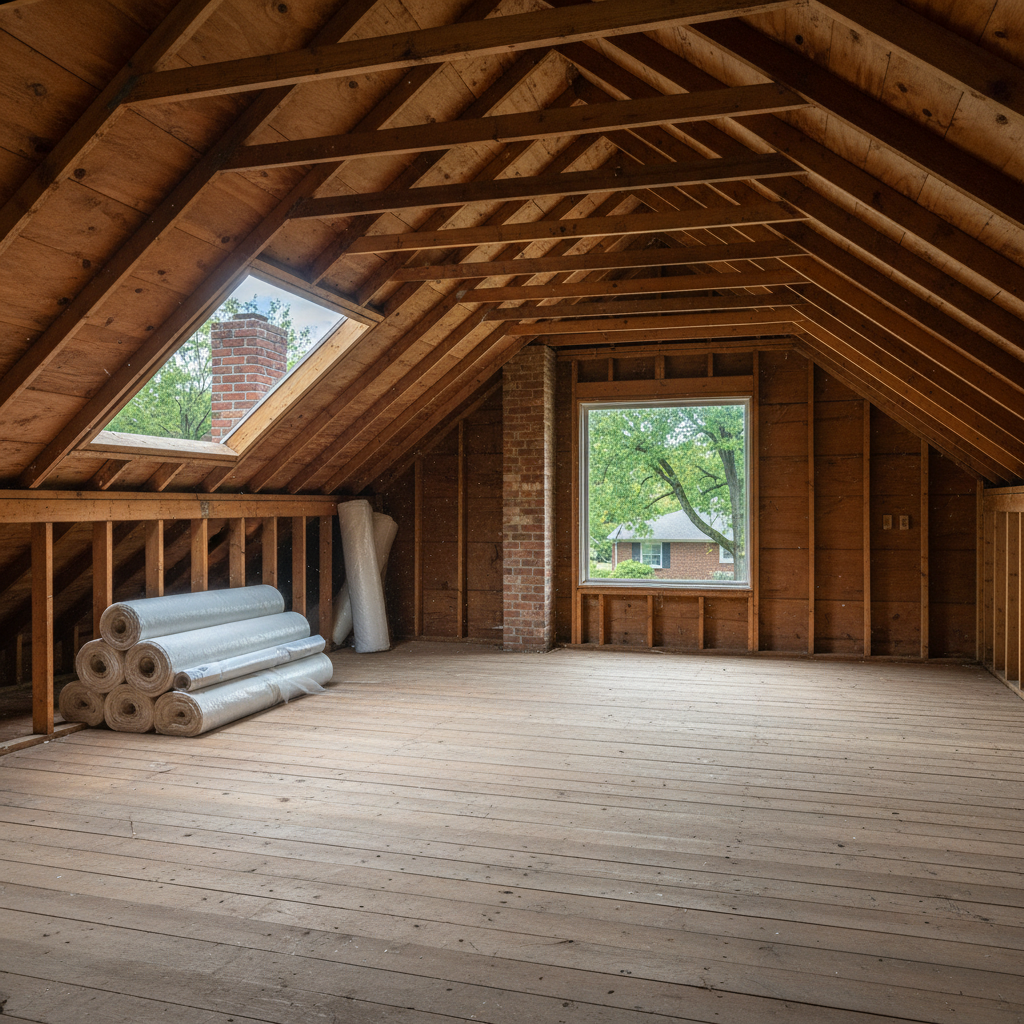 Completed insulation removal work at a residential property in Philadelphia, PA