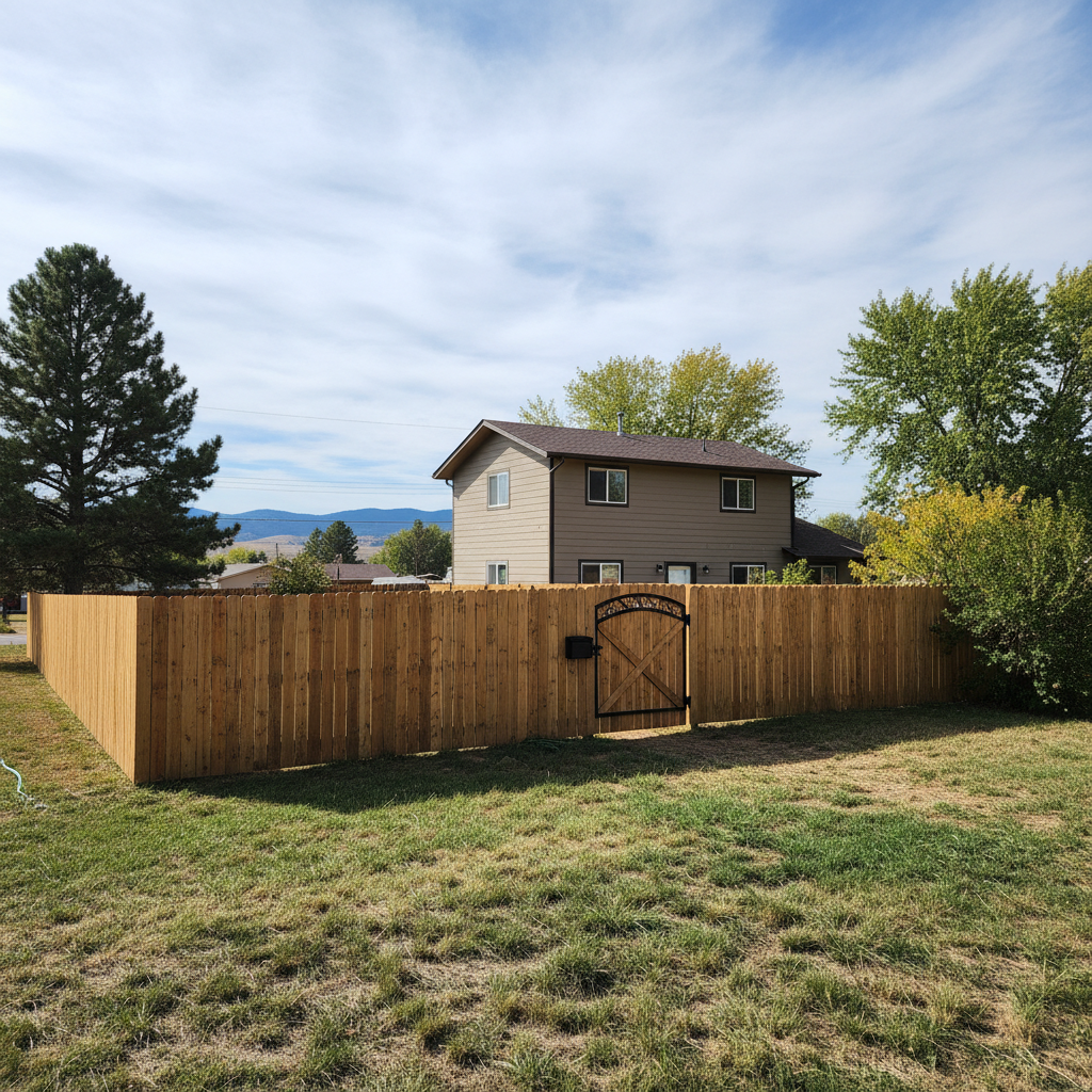 Completed gate installation work at a residential property in Sturgis, SD