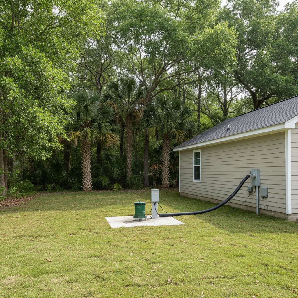 Completed well drilling work at a residential property in Summerville, SC