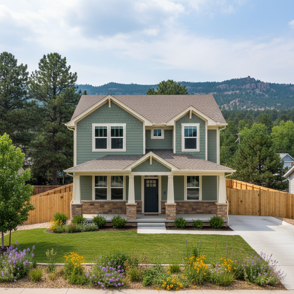 Completed exterior painting work at a residential property in Rapid City, SD