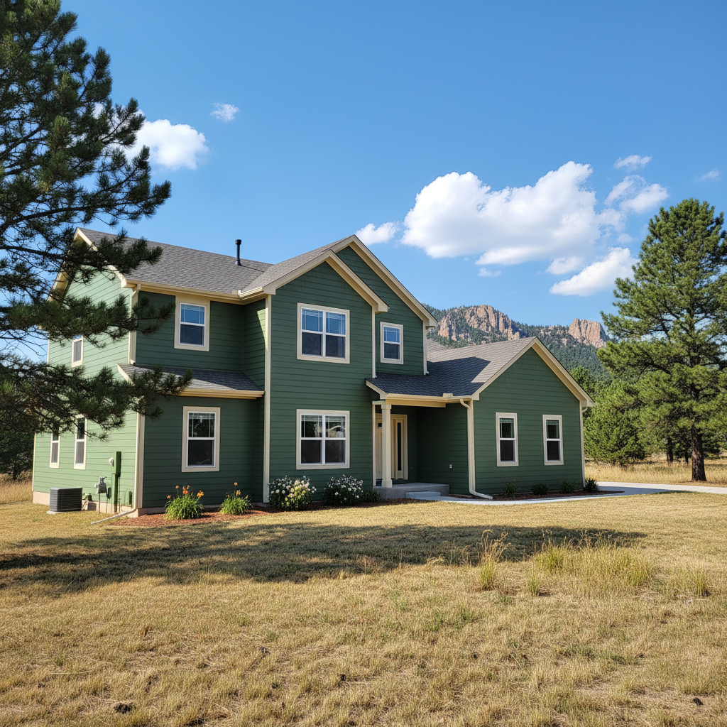 Completed exterior painting work at a residential property in Rapid City, SD