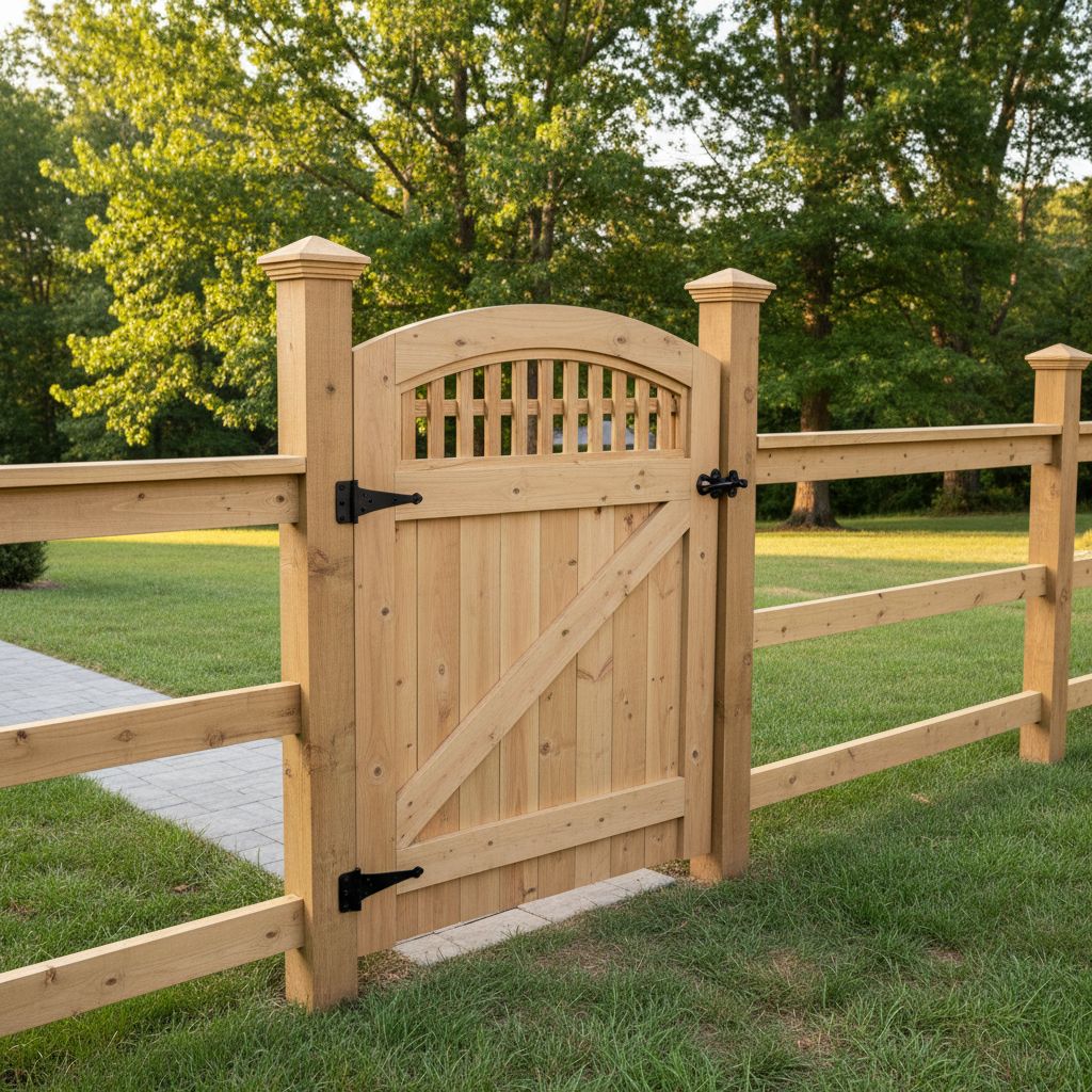 Completed gate installation work at a residential property in Maryville, TN
