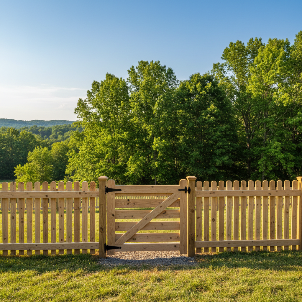 Completed gate installation work at a residential property in Maryville, TN