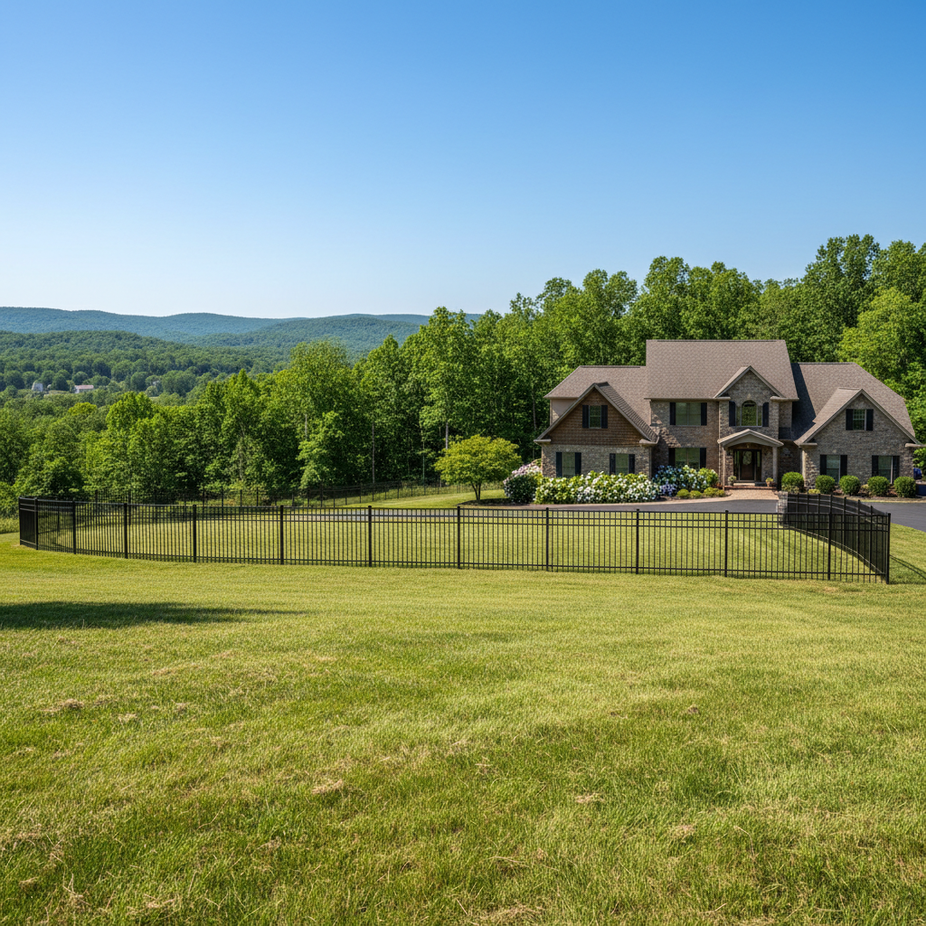 Completed ornamental iron fencing work at a residential property in Sevierville, TN