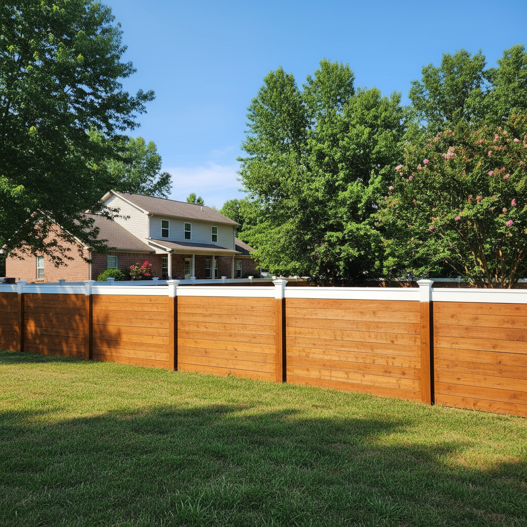 Completed fence staining and painting work at a residential property in Farragut, TN