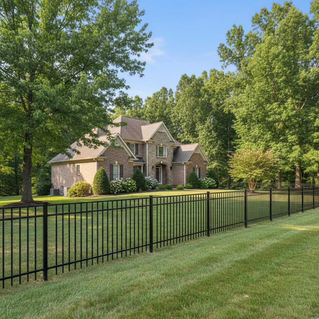 Completed ornamental iron fencing work at a residential property in Farragut, TN