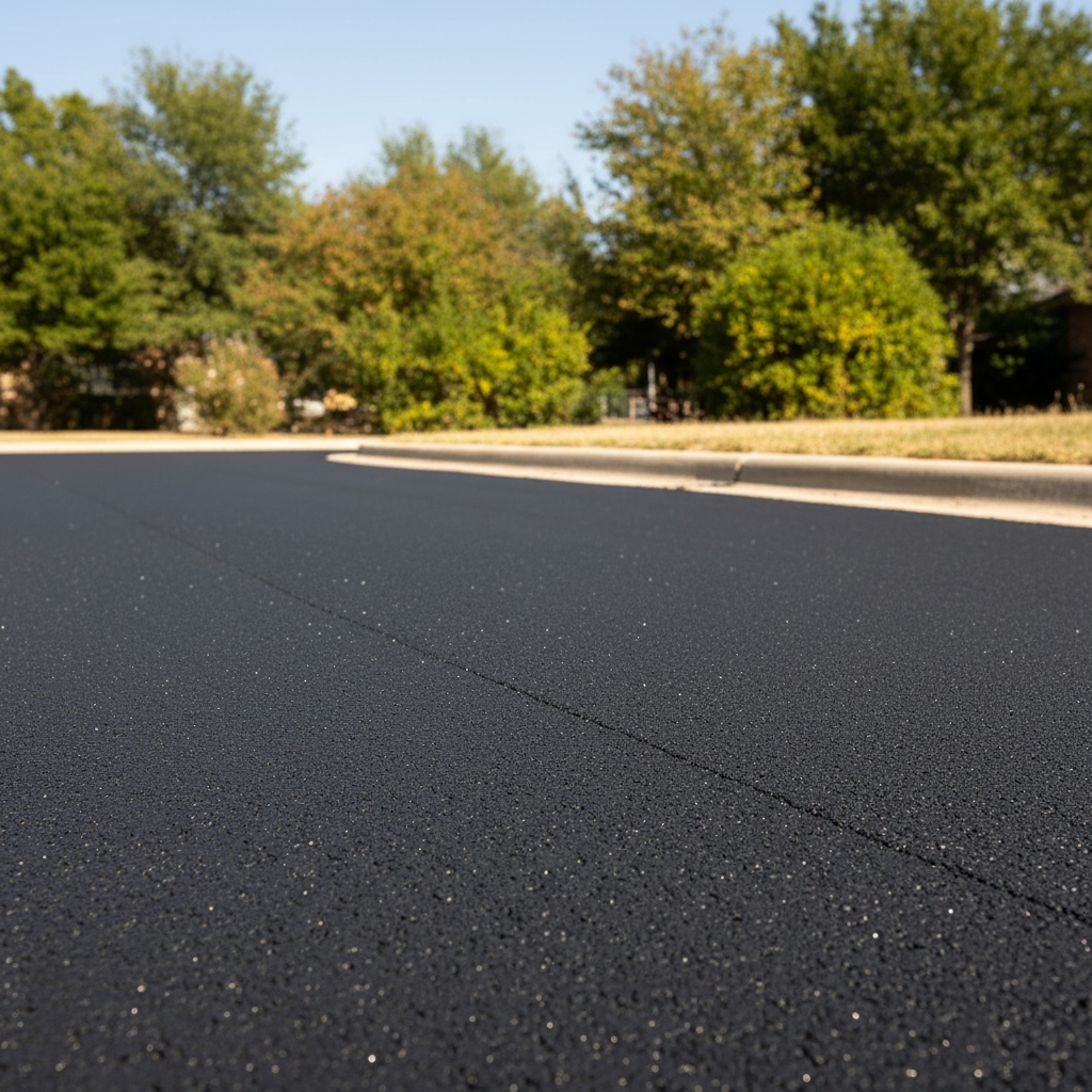 Completed residential asphalt work at a residential property in Mesquite, TX