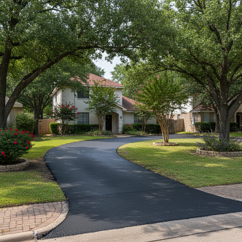 Completed slurry coating work at a residential property in Mesquite, TX