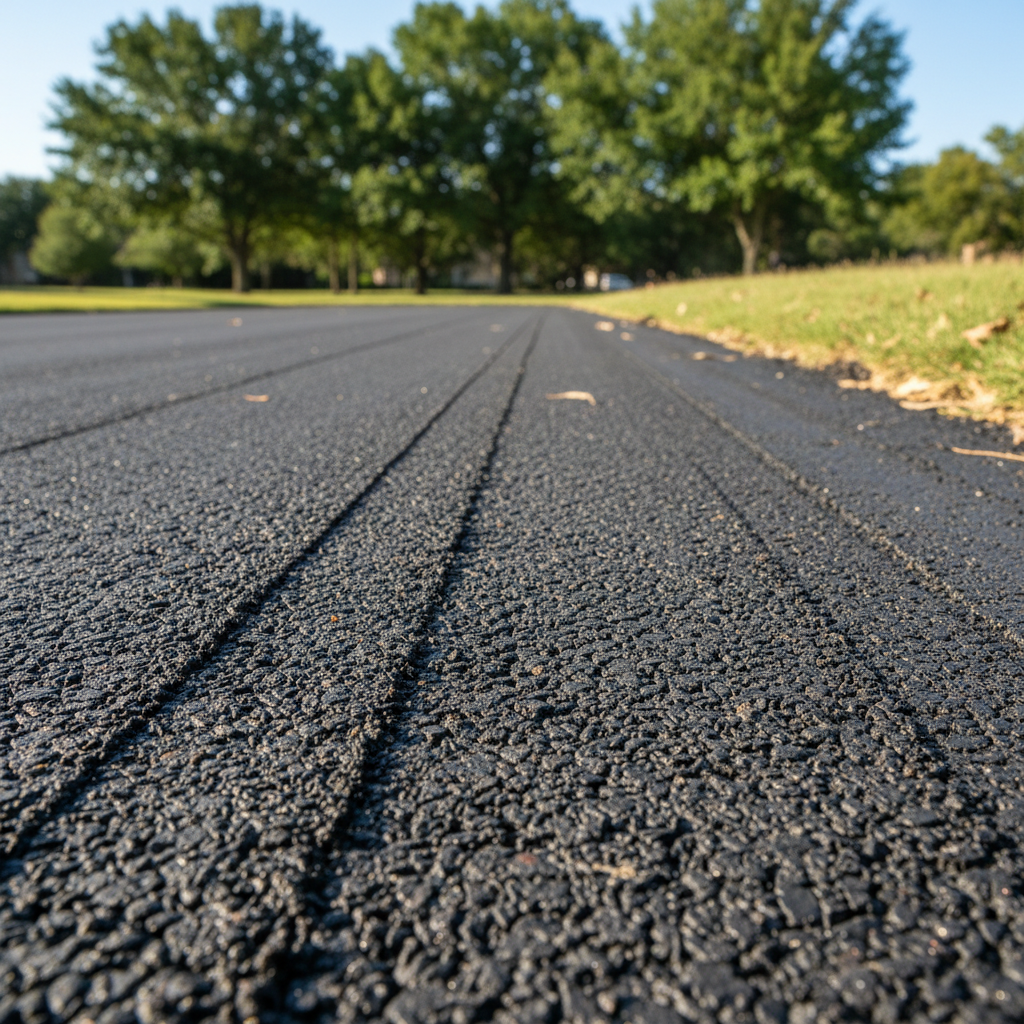 Completed asphalt milling work at a residential property in Hutto, TX