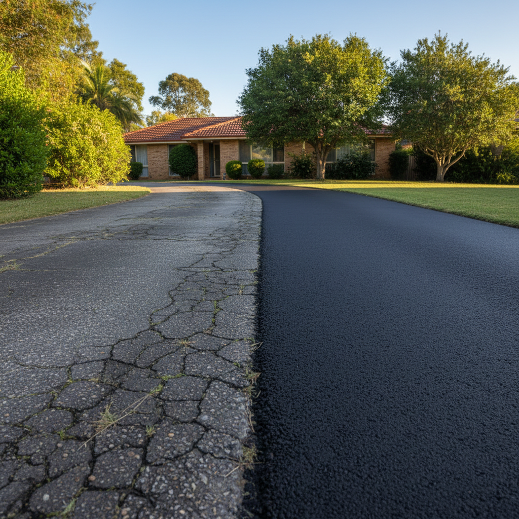 Completed commercial asphalt work at a residential property in Hutto, TX