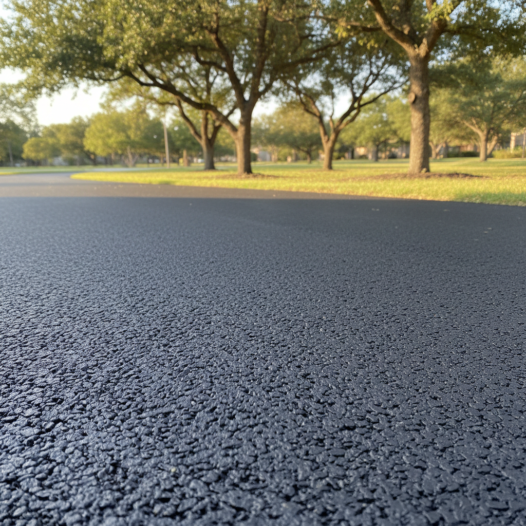 Completed asphalt milling work at a residential property in Kyle, TX