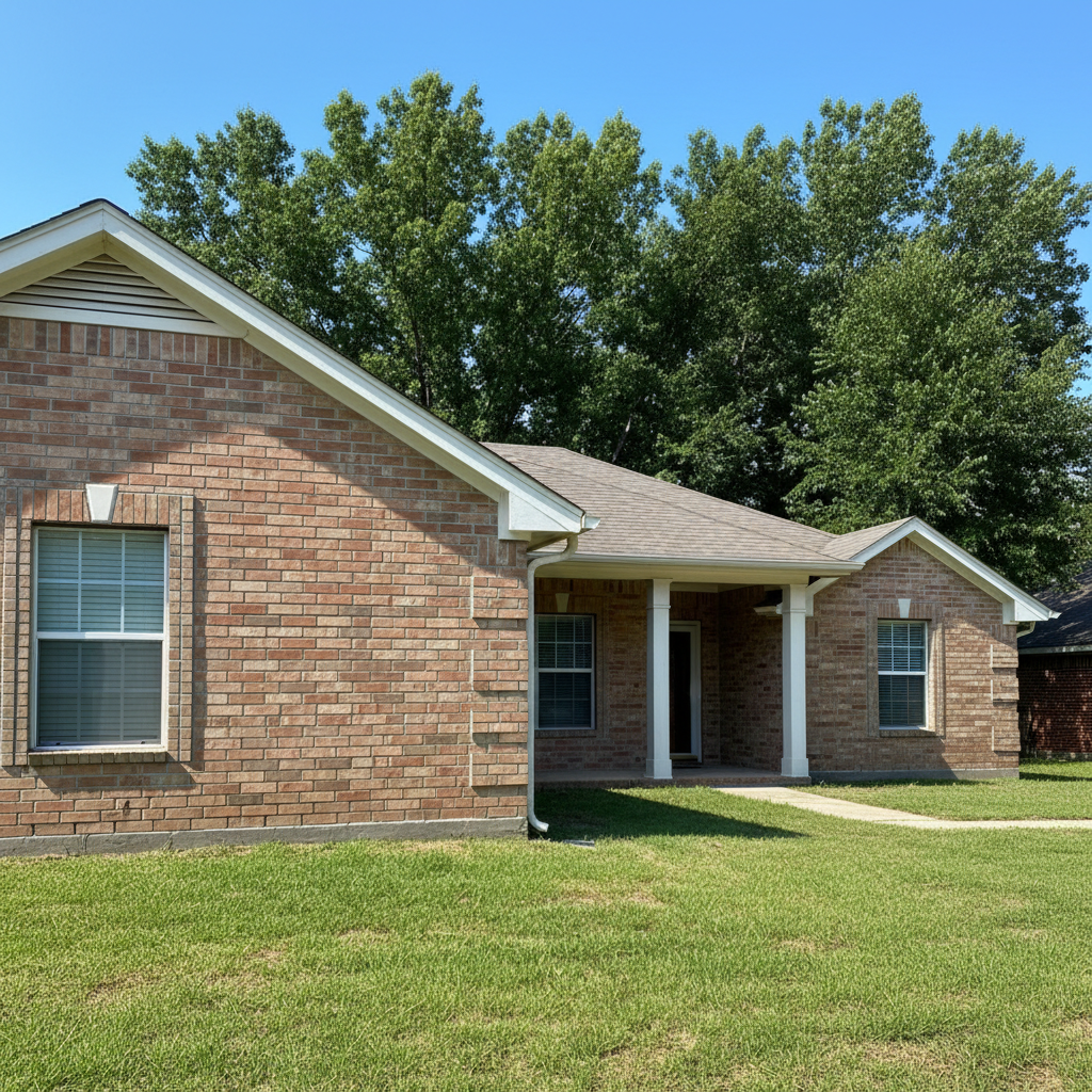 Completed tuckpointing work at a residential property in Rosenberg, TX