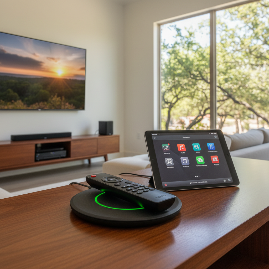 Completed universal remote setup work at a residential property in San Antonio, TX