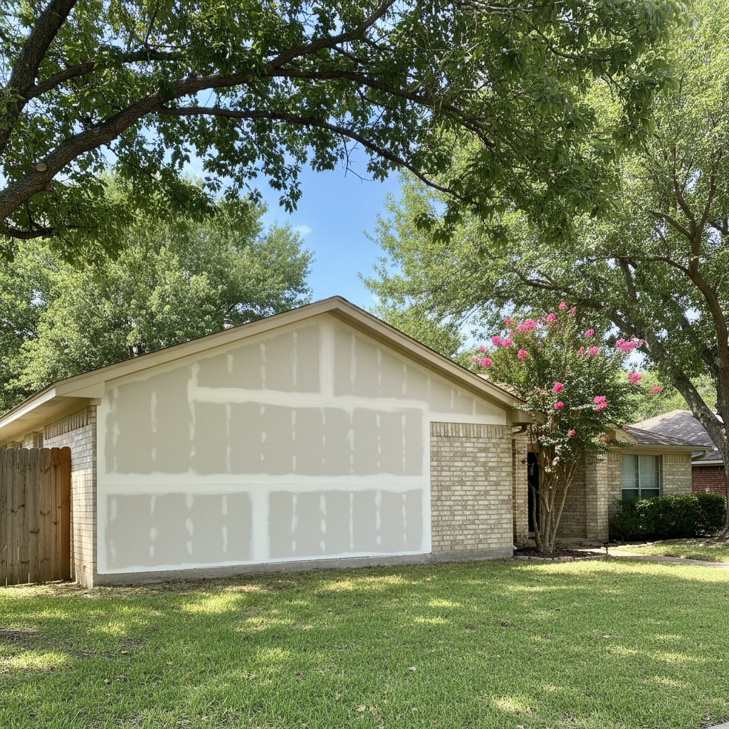 Completed drywall repair and painting work at a residential property in McKinney, TX