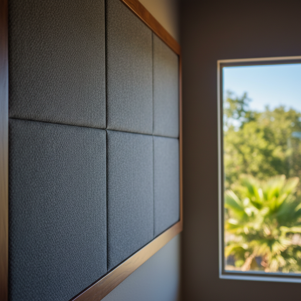 Completed acoustic treatment work at a residential property in San Antonio, TX