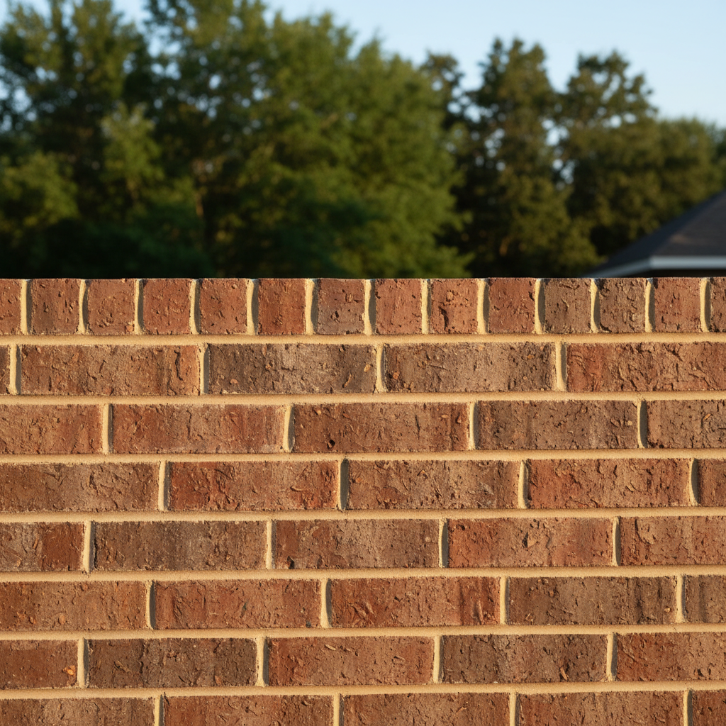 Completed masonry restoration work at a residential property in Rosenberg, TX