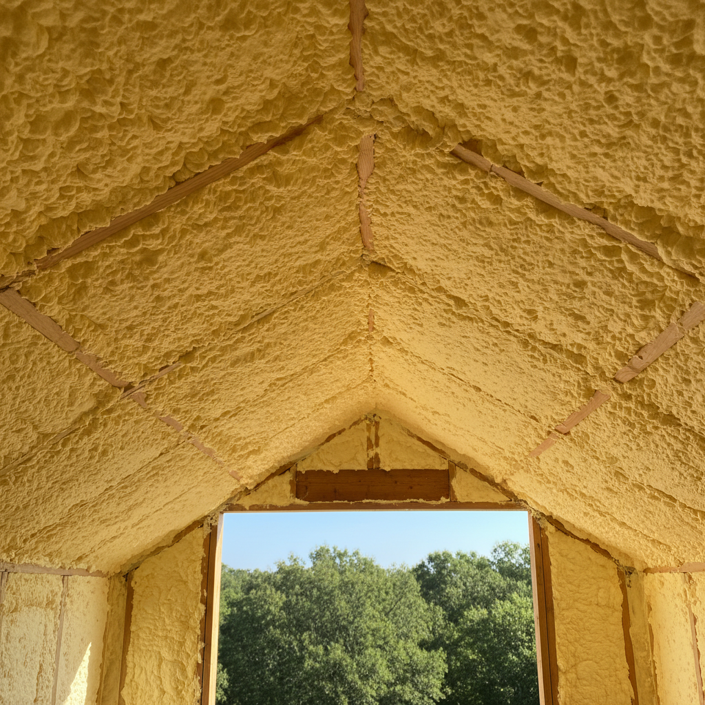 Completed closed cell spray foam work at a residential property in Midlothian, TX