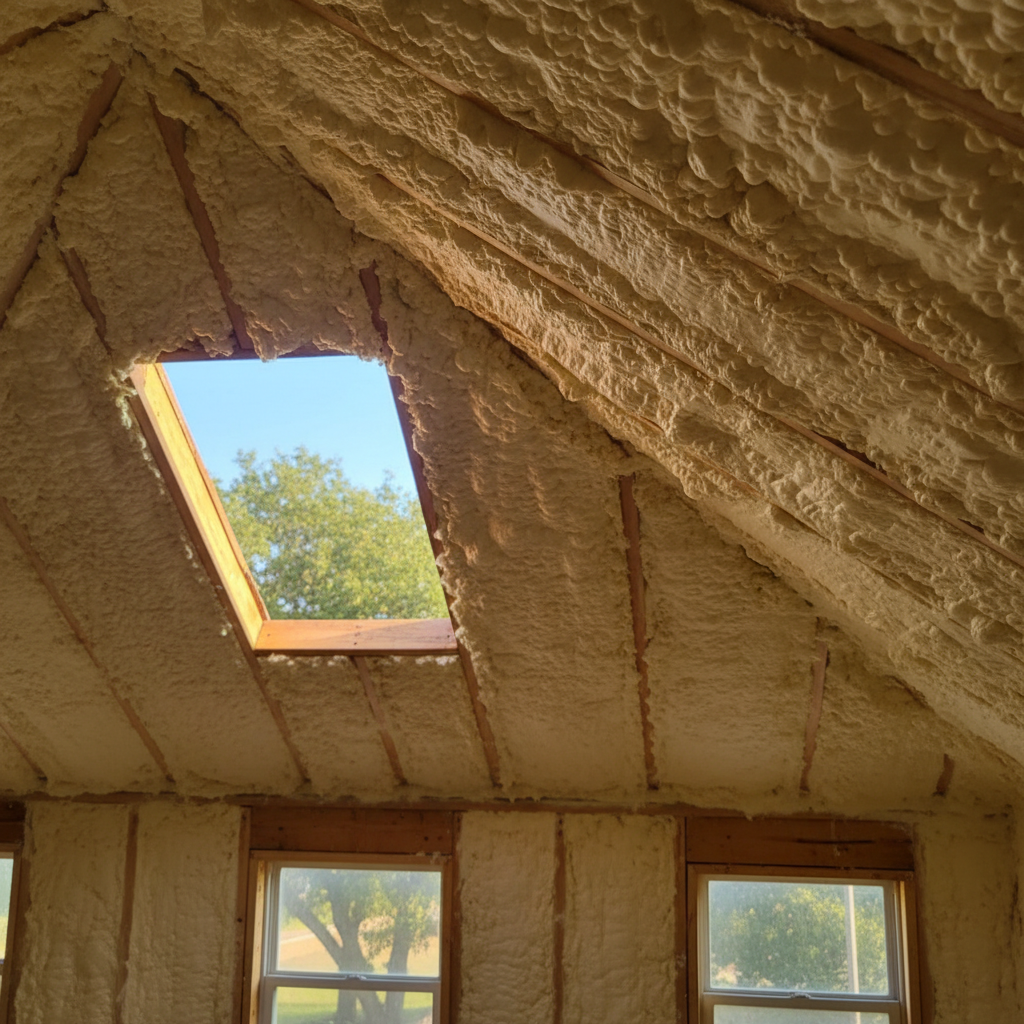 Completed closed cell spray foam work at a residential property in Mansfield, TX