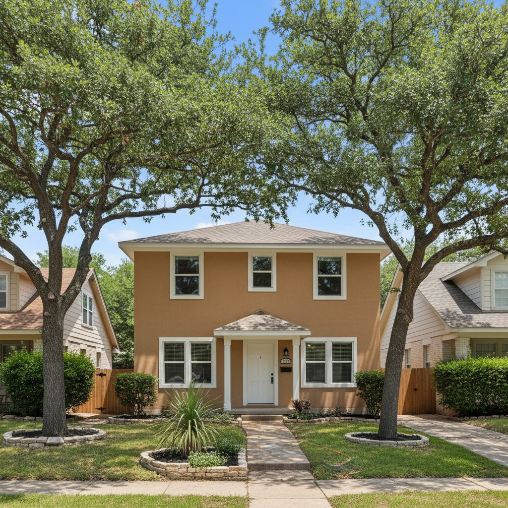 Completed stucco redashing work at a residential property in Austin, TX