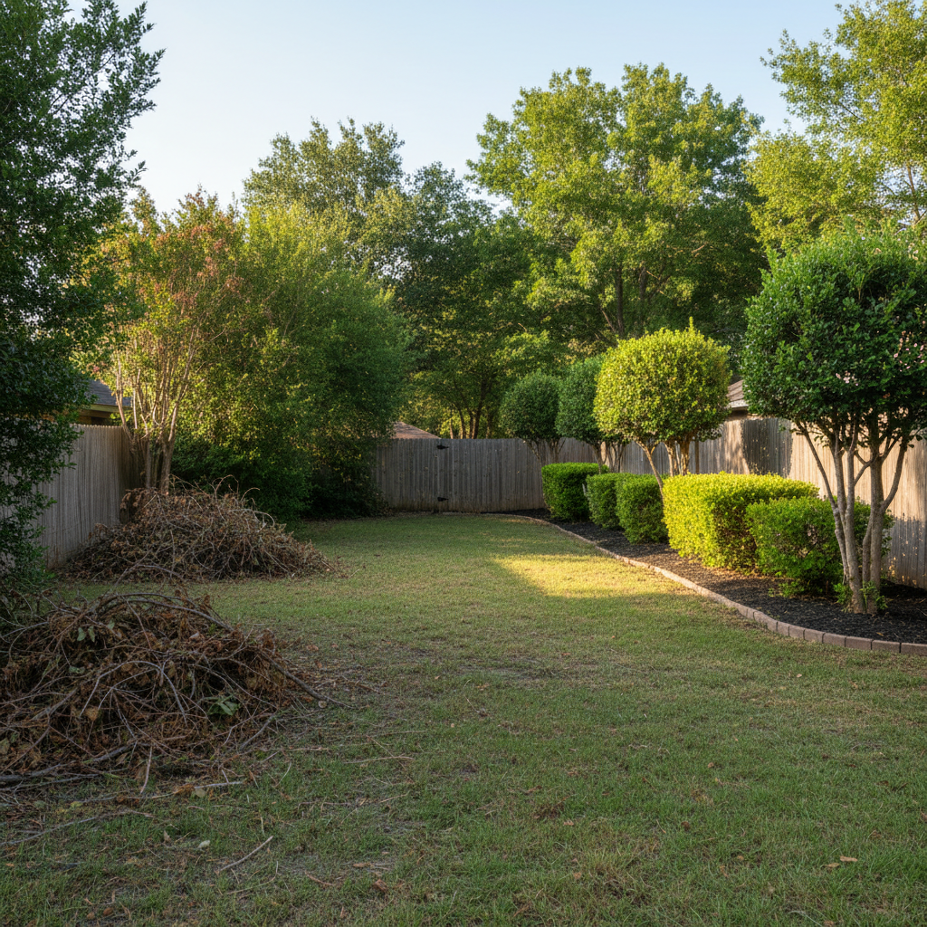 Completed shrub & bush trimming work at a residential property in Converse, TX