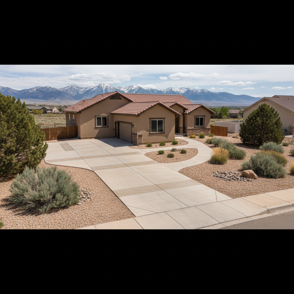 Completed concrete repair work at a residential property in Orem, UT