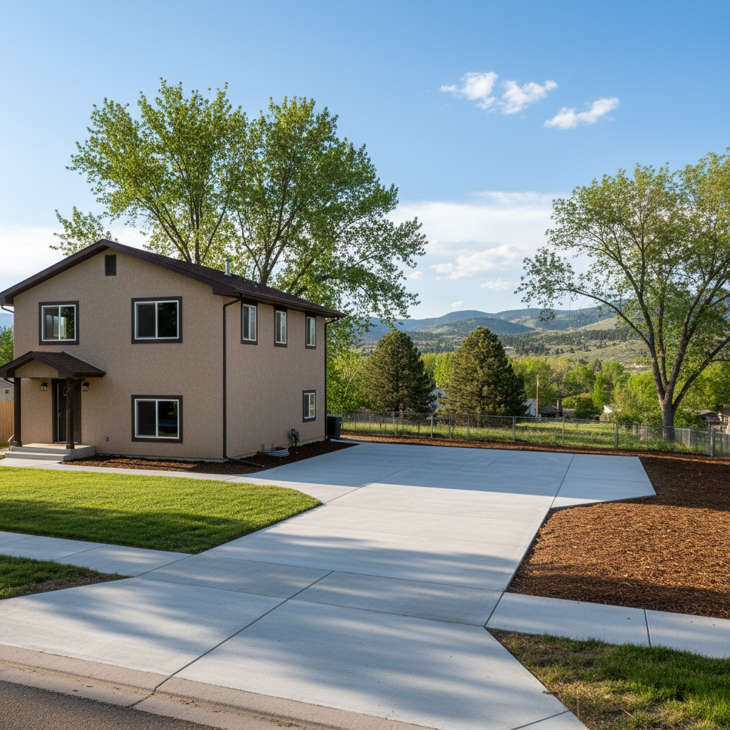 Completed concrete repair work at a residential property in Orem, UT