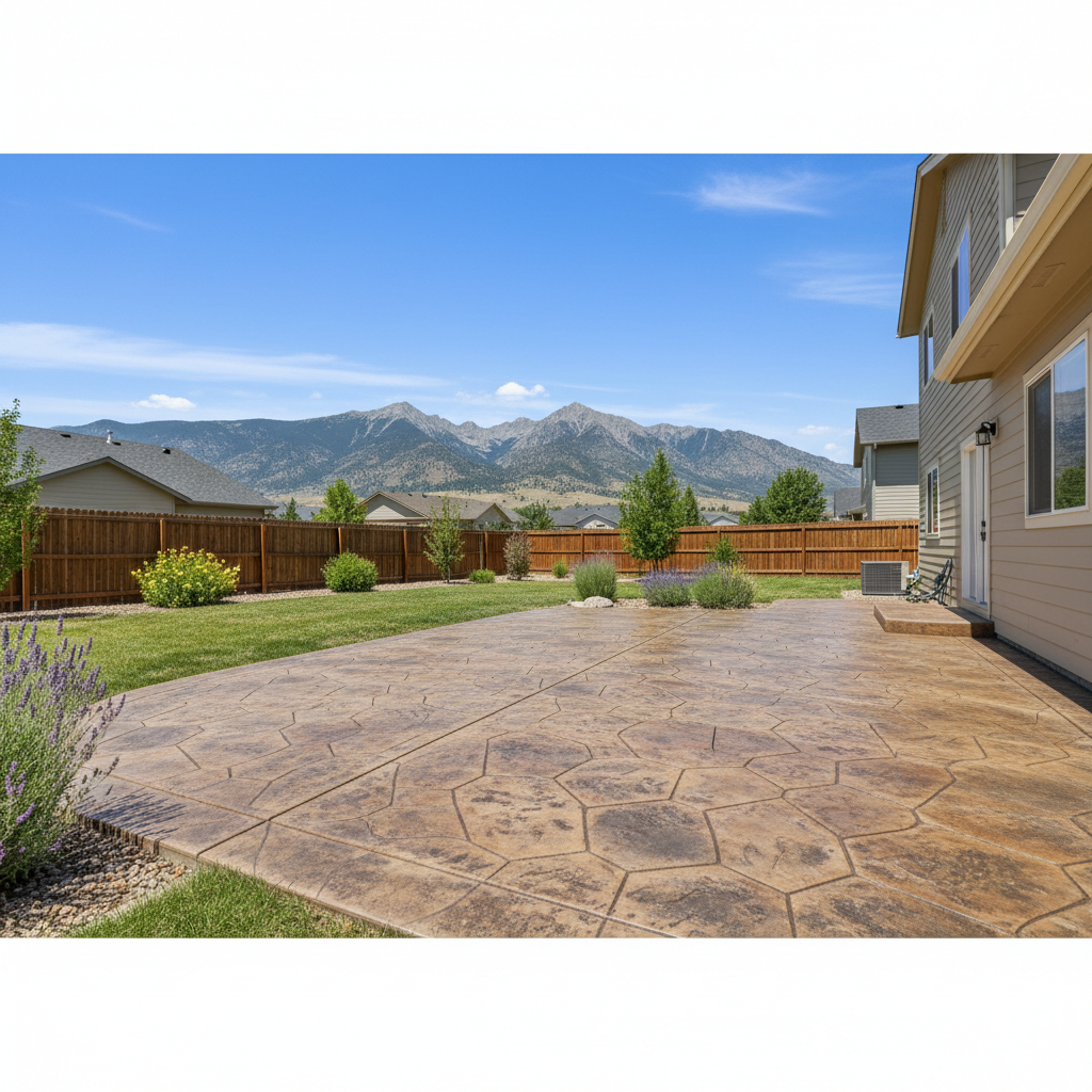 Completed decorative concrete work at a residential property in Ogden, UT