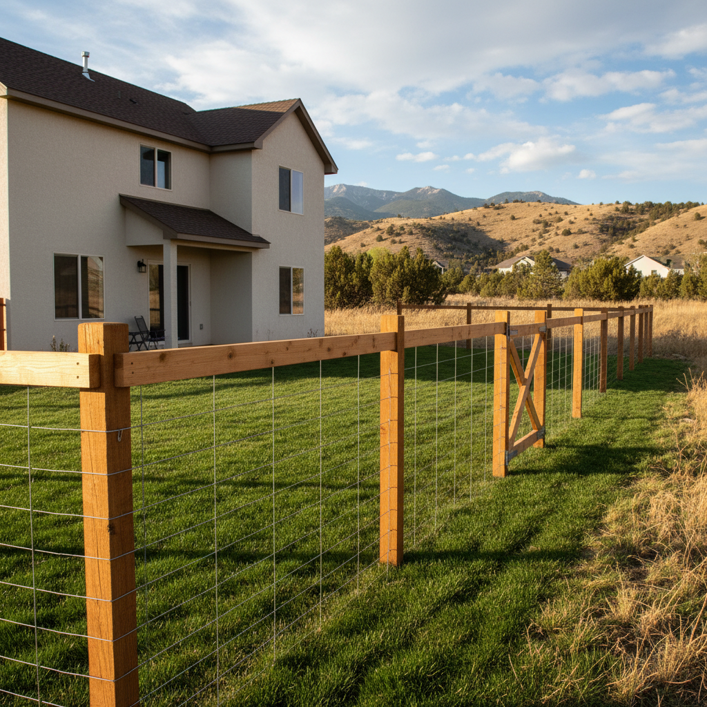 Completed farm fencing work at a residential property in Ogden, UT