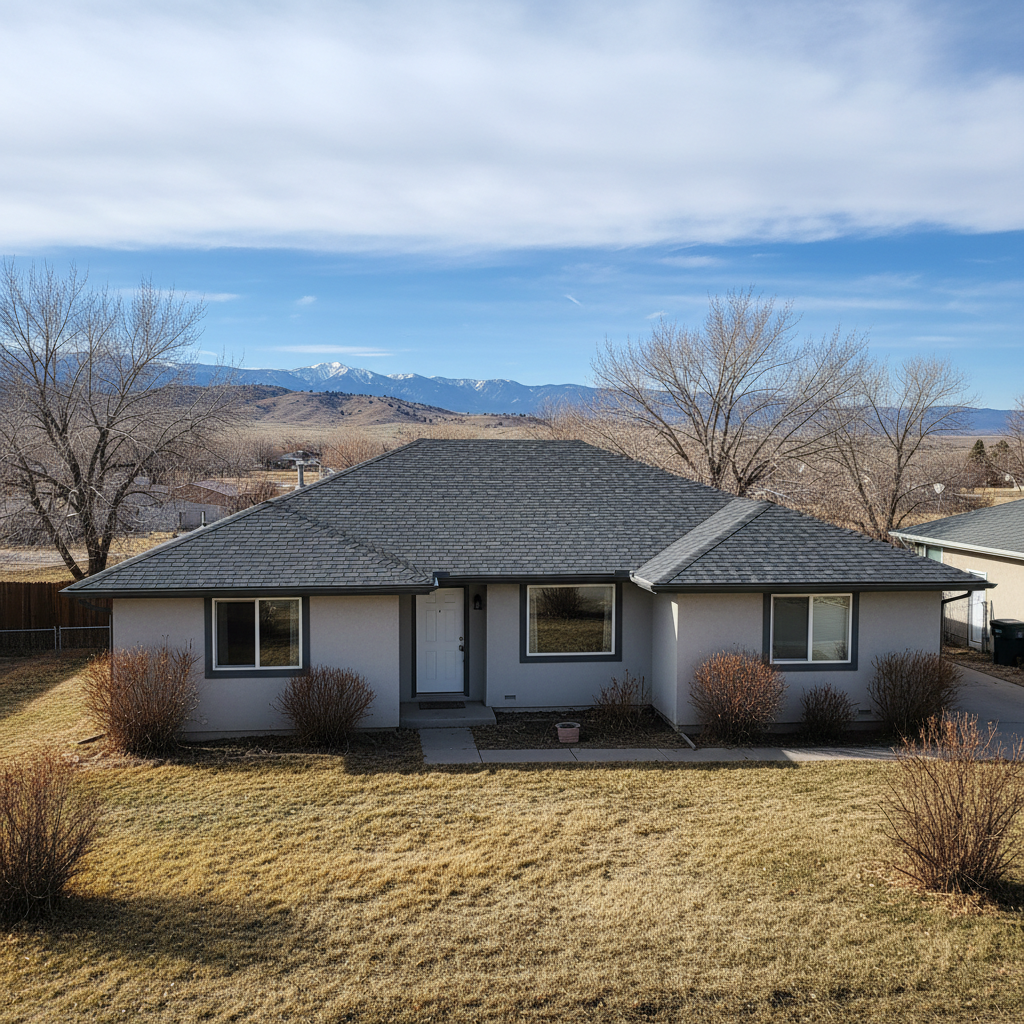 Completed roof replacement work at a residential property in Kearns, UT