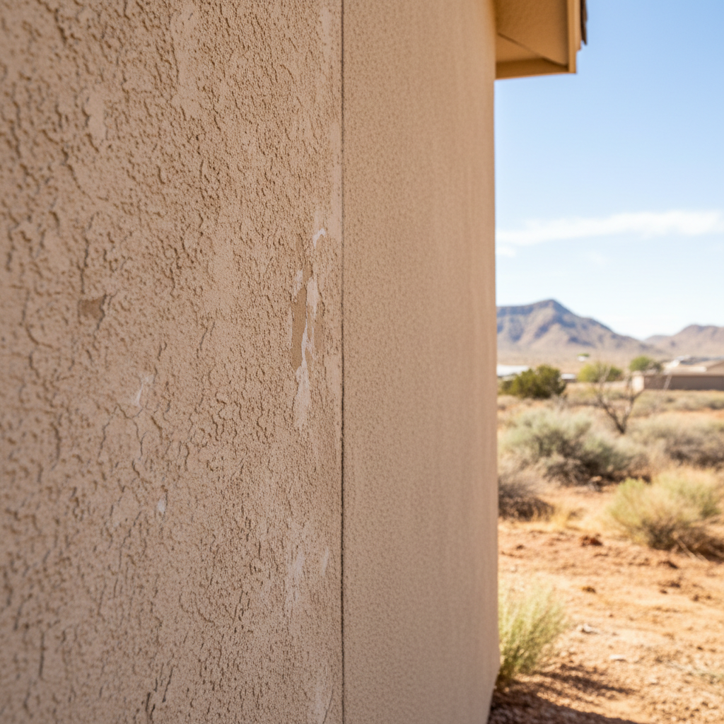 Completed stucco repair work at a residential property in Taylorsville, UT