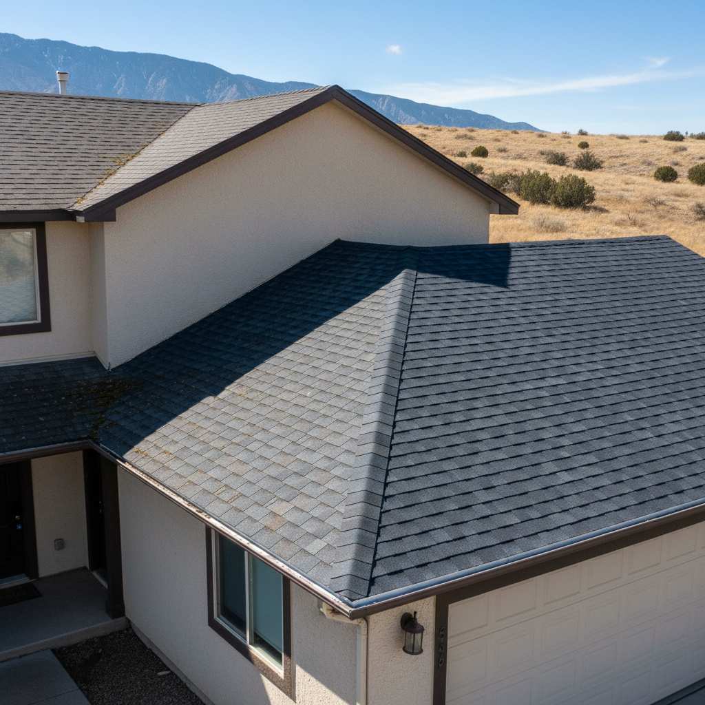 Completed roof installation work at a residential property in Kearns, UT