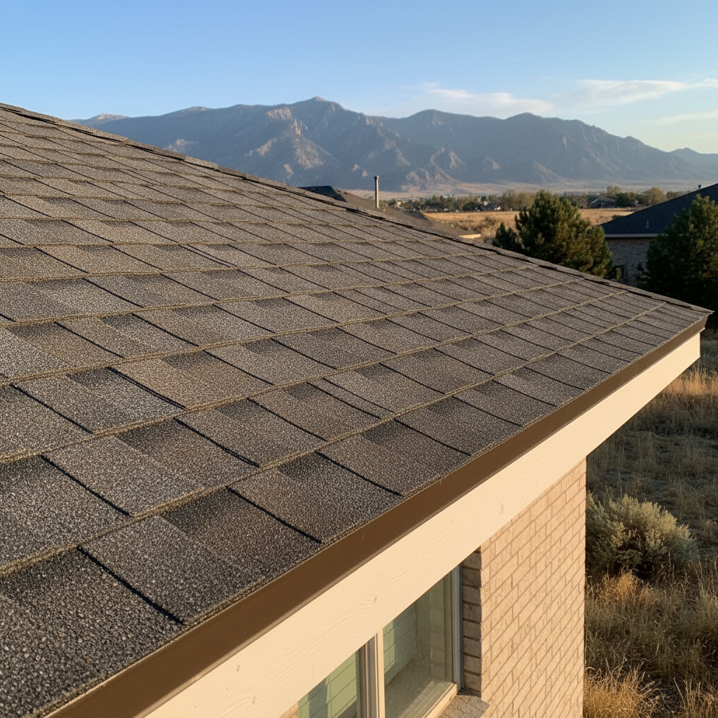 Completed roof replacement work at a residential property in Kearns, UT