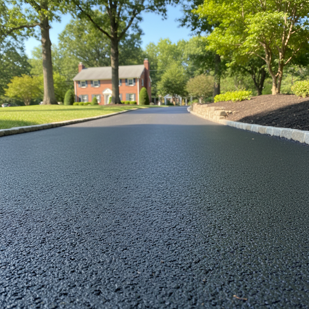 Completed commercial asphalt work at a residential property in Falls Church, VA