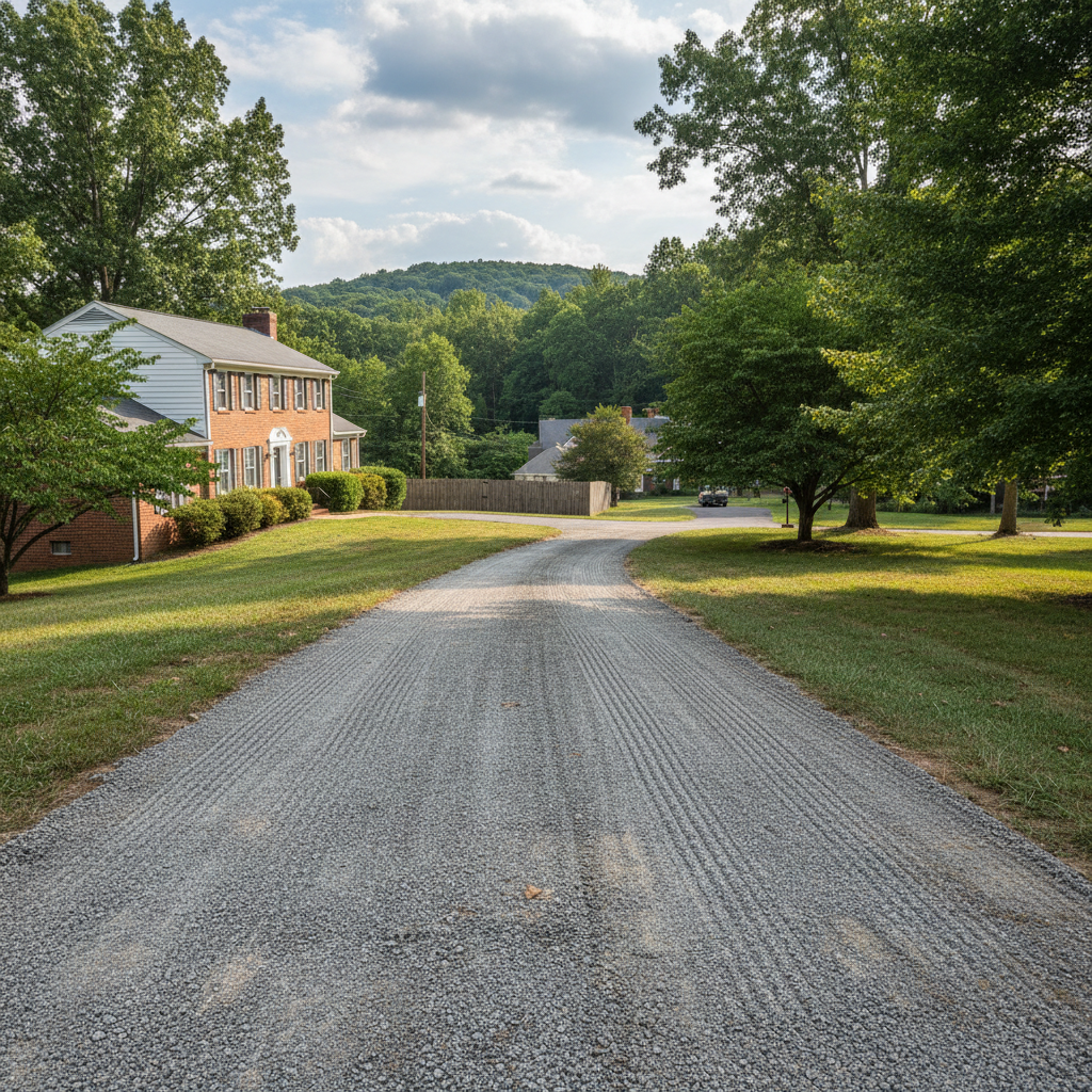 Completed asphalt milling work at a residential property in Falls Church, VA