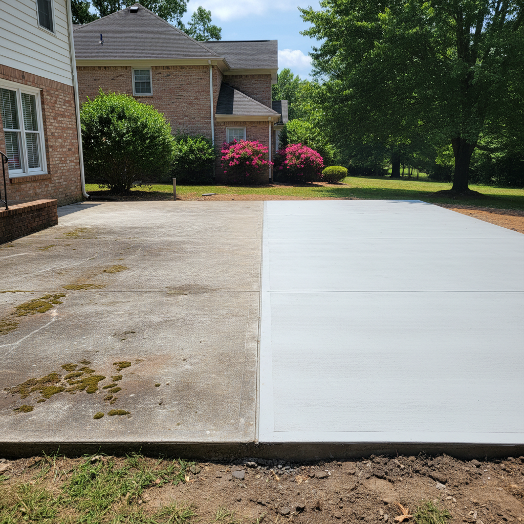 Completed concrete foundations work at a residential property in Virginia Beach, VA