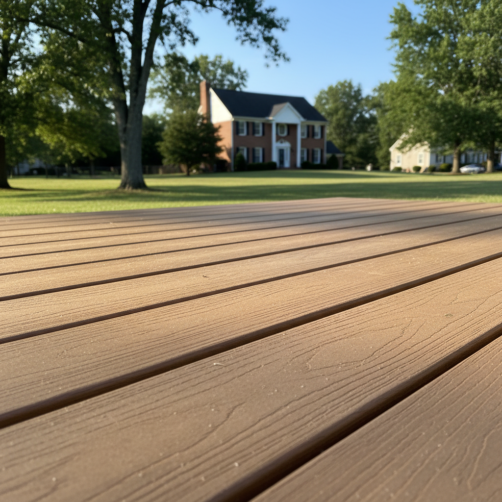 Completed trex decks work at a residential property in Spotsylvania Courthouse, VA