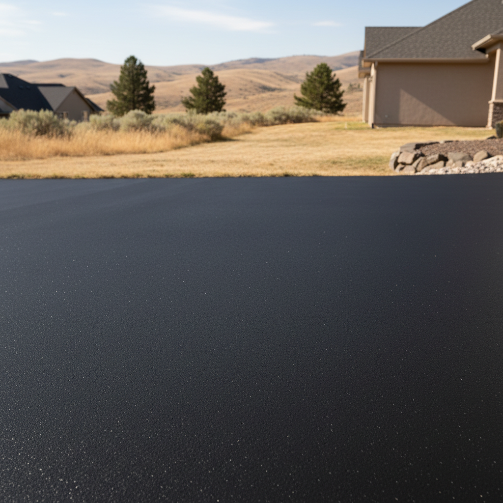 Completed slurry coating work at a residential property in Yakima, WA