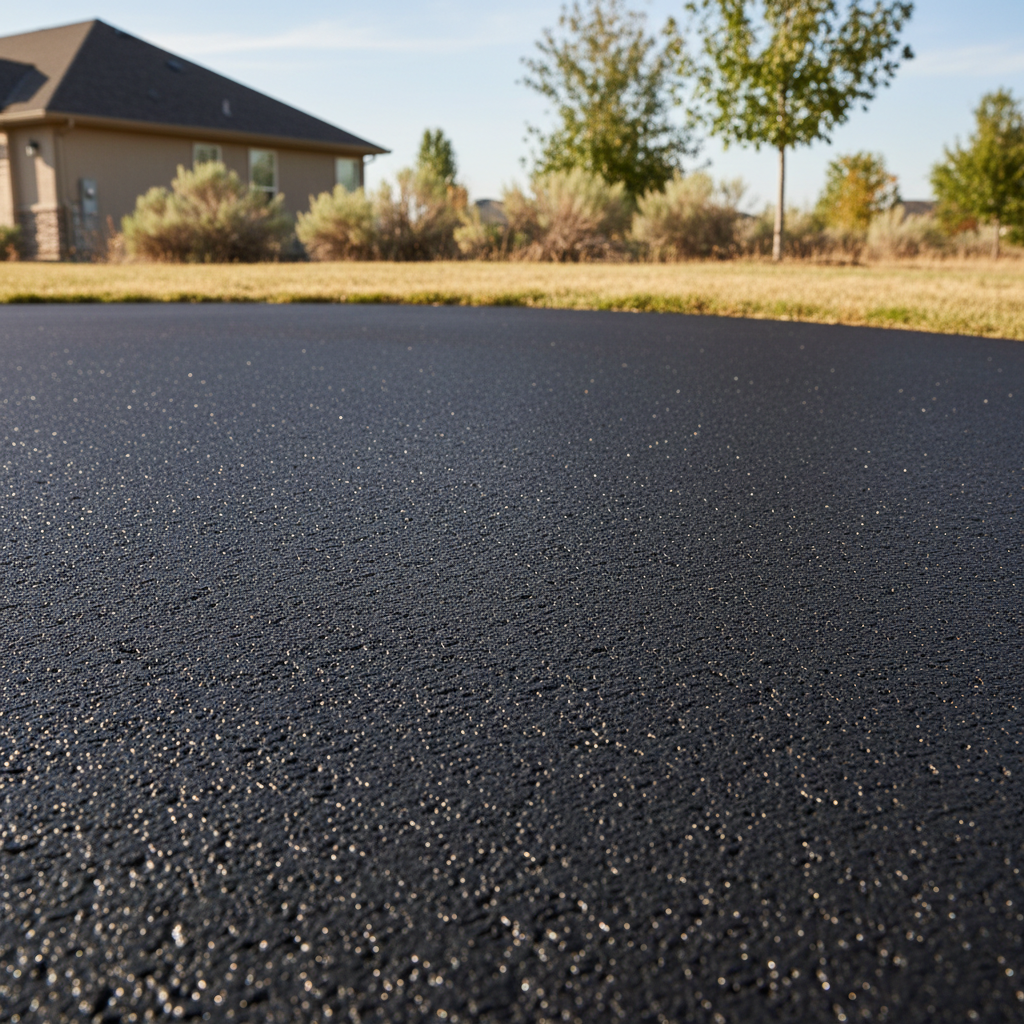 Completed asphalt paving work at a residential property in Richland, WA