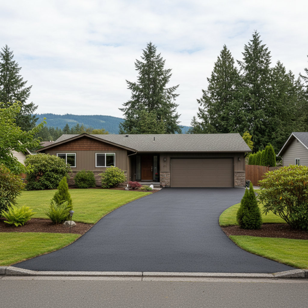 Completed slurry coating work at a residential property in Kirkland, WA