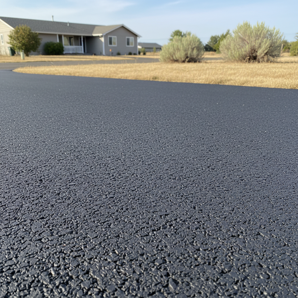Completed driveway paving work at a residential property in Richland, WA