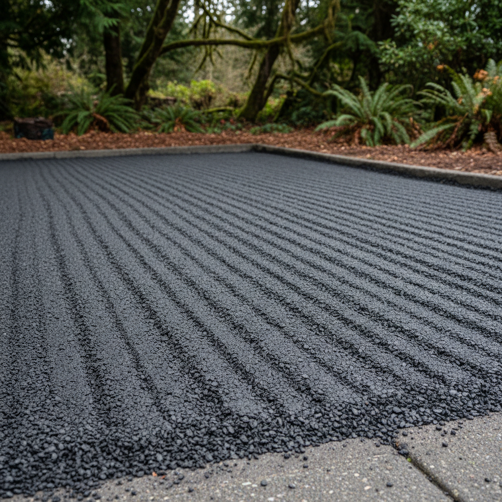 Completed asphalt milling work at a residential property in Kirkland, WA