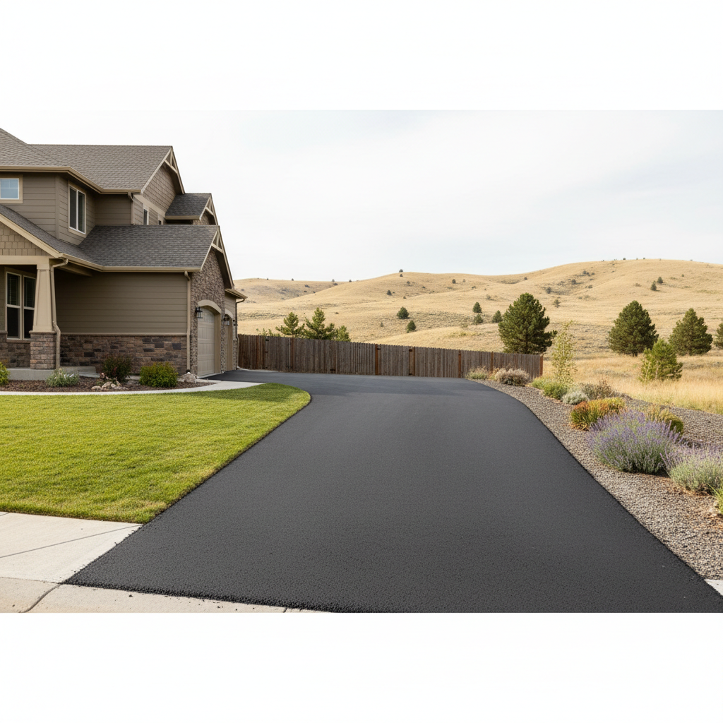 Completed residential asphalt work at a residential property in Richland, WA