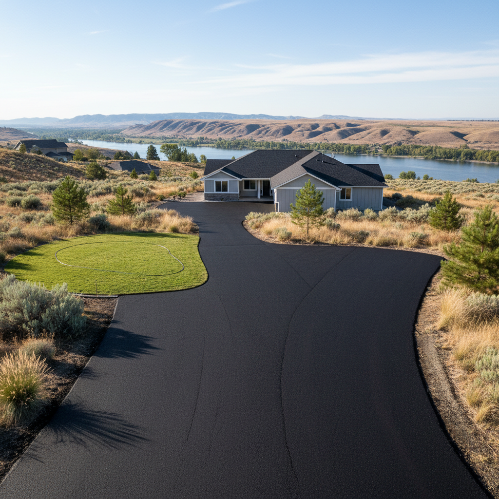 Completed slurry coating work at a residential property in Richland, WA