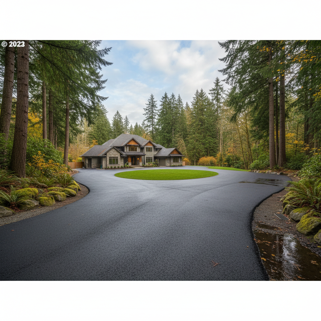 Completed commercial asphalt work at a residential property in Woodinville, WA