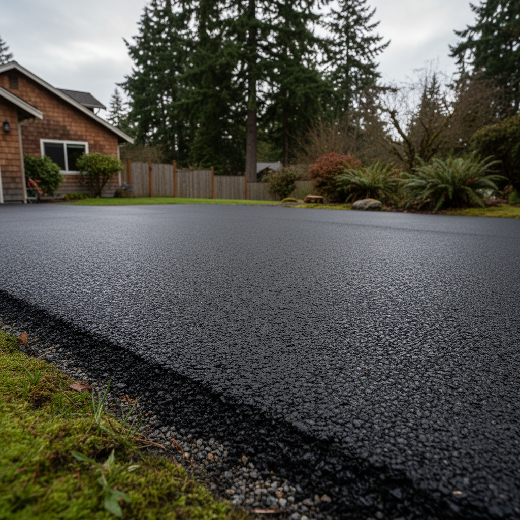 Completed residential asphalt work at a residential property in Seattle, WA