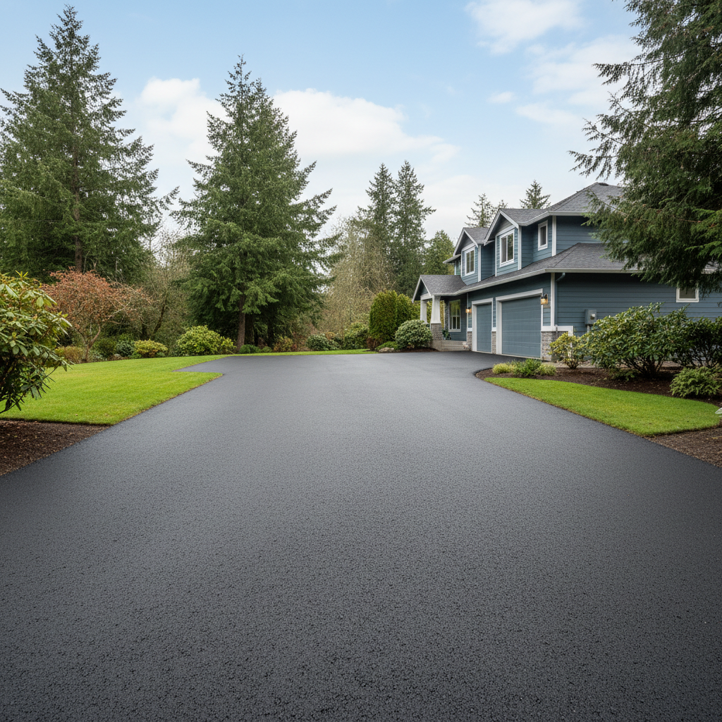 Completed commercial asphalt work at a residential property in Federal Way, WA