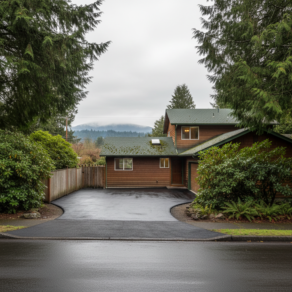 Completed slurry coating work at a residential property in Seattle, WA