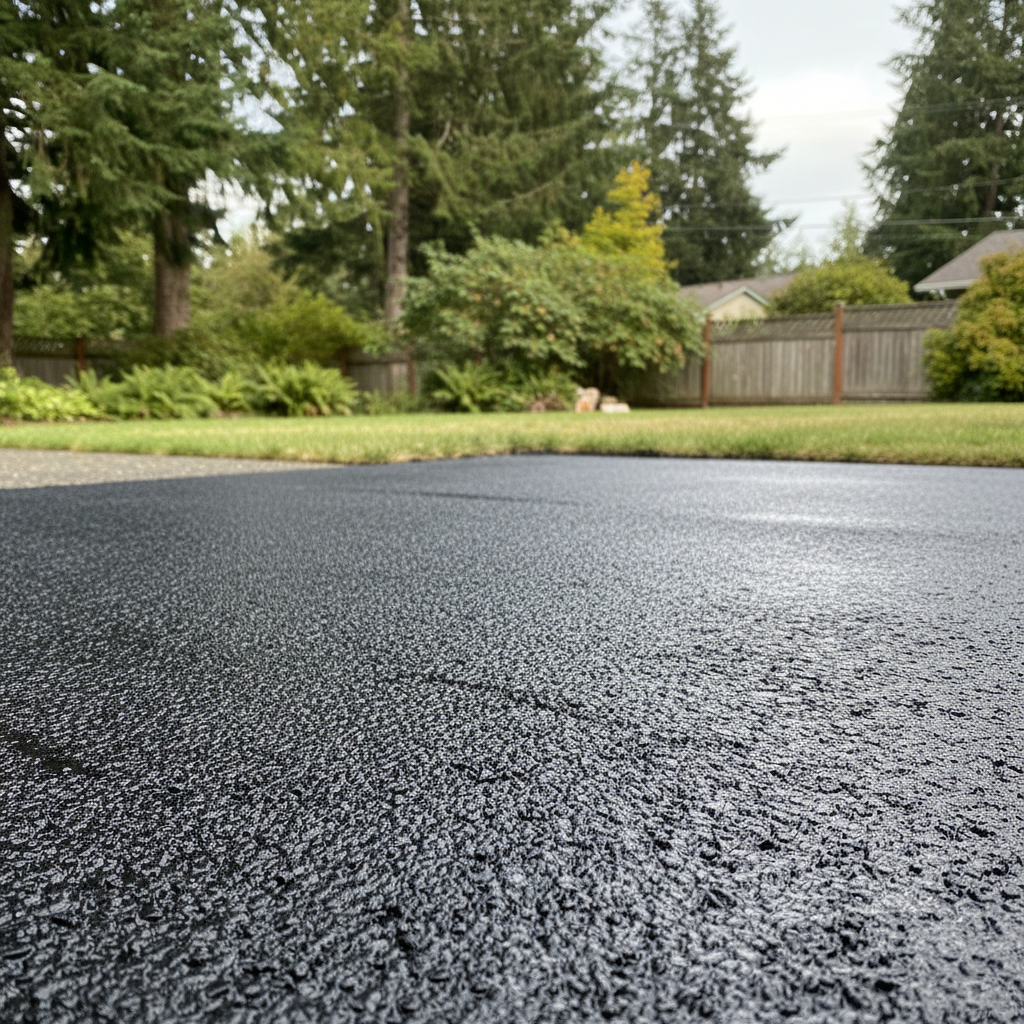 Completed slurry coating work at a residential property in Lakewood, WA