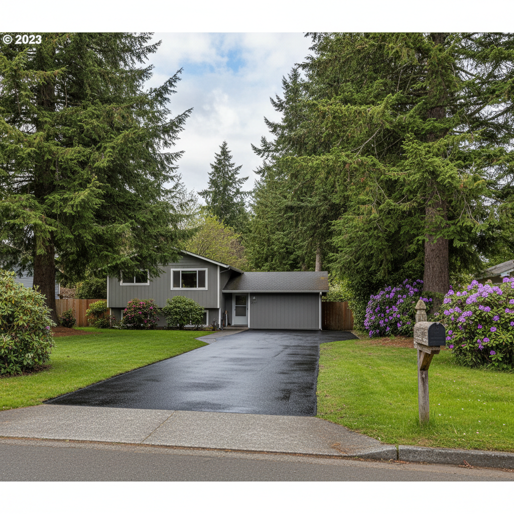 Completed slurry coating work at a residential property in Edmonds, WA