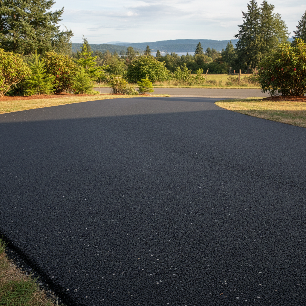 Completed residential asphalt work at a residential property in Edmonds, WA
